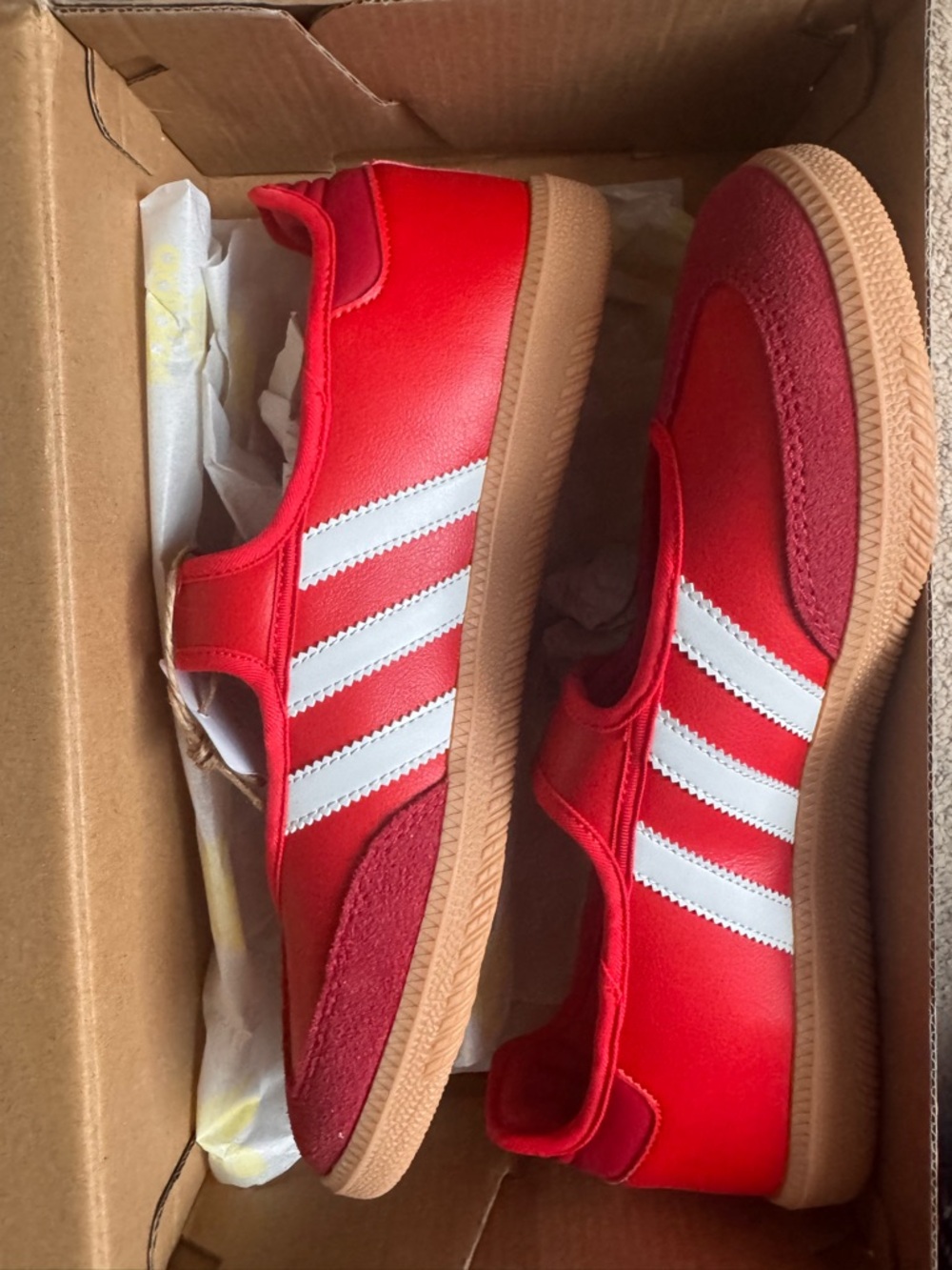 adidas Red and White Mary Jane Sneaker - Picture 5 of 5